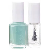 Set Essie: Vegan Polish Glossy Glossy Nail Polish 99 Mint Candy Apple 13.5 ml + Nail Care - Nail Strengthener Good To Go Top Coat 5 ml