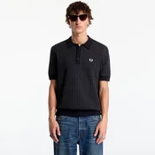 Majice FRED PERRY Boucle Dot Knitted Shirt Black M
