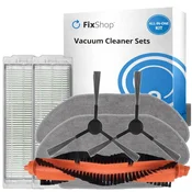 Komplet nadomestnih delov za Xiaomi Viomi V2, V2 Pro, V3, SE, Mi Robot Vacuum Mop Pro (P), 2S (1x Glavna krtača, 2x Filter, 2x Stranska krtača, 2x Krp