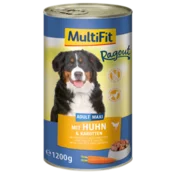 MultiFit DOG Ragout Adult piletina,šargarepa 1200g konzerve multipak 6 komada