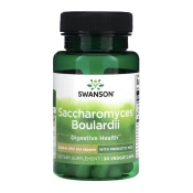 Swanson Saccharomyces Boulardii, probiotiki s prebiotiki, 30 rastlinskih kapsul