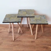 Hanah Home Set klub stočića 3Shp327, 3 komada, Šarena