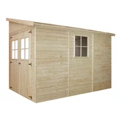 Timbela Lesena vrtna hiša (s 3 stenami) - H243x216x318 cm/6 m2 - Vrtna lopa s podi - TIMBELA M339+M339G, (21956336)
