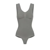 cfab Oblikovanje postave Tank Bodysuit Sculpting Shapewear mit String grafit