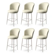 Hanah Home Set barskih stolica Alte, 6 komada, Krem