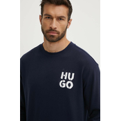 Homewear dukserica HUGO boja: tamno plava, s tiskom, 50520462