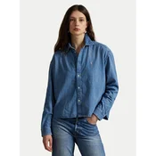 Polo Ralph Lauren Jeans srajca 211969457001 Modra Boxy Fit