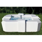 Casa Padrino luxury fountain white 130 cm - Square garden fountain