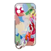 slomart color chain case gel upogljiv elastičen ovitek z obeskom verižica za samsung galaxy s21 ultra 5g večbarvni (4)