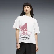 PUMA Street Glam Oversized Graphic Tee Women, Clothing, White, XL