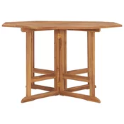 MAISON CHIC Zložljiva Vrtna miza - Vrtna jedilna miza 110x110x75 cm trdna tikovina, (21715458)