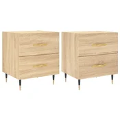 Vidaxl Nočna omarica 2 kosa sonoma hrast 40x35x47,5 cm inženirski les