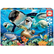 Puzzle Underwater Selfie Educa 100 dijelova od 6 godina