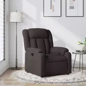 Vidaxl vidaXL Naslanjač, temno rjav, oblazinjen s tkanino