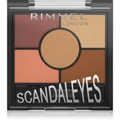 Rimmel London Scandaleyes 5 Pan Eyeshadow Palette senčilo za oči 3.8 g odtenek 005 Sunset Bronze