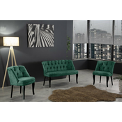 ATELIER DEL SOFA Sofa i fotelja Roma Black Wooden Sea Green