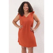Trendyol Curve Ženska haljina Tbbss25Ah00001, Crvena