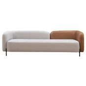 Casa Padrino luxury sofa light gray/brown/black 255 x 90 x H. 70 cm - Living room sofa - Living room furniture - Luxury furniture - Luxury furnishings