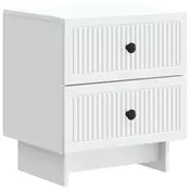 vidaXL Nočna omarica Bela 43 x 34,5 x 47,5 cm Inženirski les