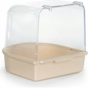 beeztees Plastično kopališče za ptice, 13 x 13 x 13 cm - Bež
