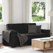 Dvosjed Kauc Crni 180x78x84 cm Baršun