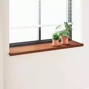 vidaXL Okenski nadstrešek Rjav les 120 x 40 x 4,5 cm PVC