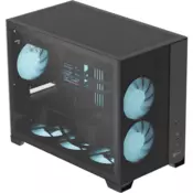 Formula kućište računala - Air Mesh G6 Black (crna, s prozorom, mATX, 1xUSB 3.0, 1xType-C)