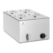 Bain-Marie - 600 W - 4 GN 1/4 - odtočna pipa