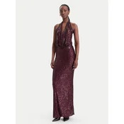 Fracomina Večerna obleka FQ26WD3017W706N6 Bordo rdeča Regular Fit