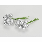 Rayher. Bunkica na žici, srebrne, 1cm, set 24