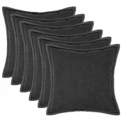 vidaXL Prevleka za blazino 6 pcs HOUTEN Temno siva 50 x 50 cm Bouclé