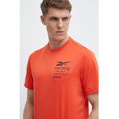 Majica kratkih rukava Reebok za muškarce, boja: narancasta, s tiskom, 100076378