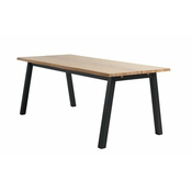 Trpezarijski sto SKOVLUNDE 90x200 natur hrast/crna
