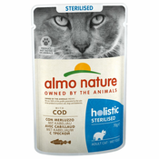 Almo Nature Holistic Sterilised - Miks: s piščancem & s polenovko 6x70 g