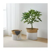 Eglo 426584 - SET 2x dekorativne korpe NANAE 30x31 cm bela/bež