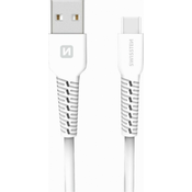 Swissten TPU kabel za punjenje USB / USB-C 1.0 M BIJELI
