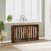 Vidaxl Pokrov za radiator dimljen hrast 149x20x82 cm inženirski les