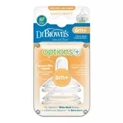 DR BROWNS Silikonski sisac wide neck – velicina 3