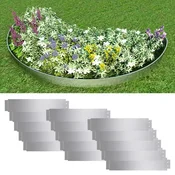 Set ograda za travnjak od pocincanog celika 15 kom 100 x 20 cm