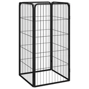 Vidaxl vidaXL Pasji boks, 4 paneli, črn, 50 x 100 cm, jeklo