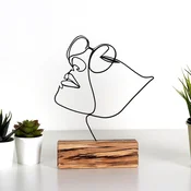 Aberto Design Dekorativna figura M-037, 17x31x3.5 cm, Crna