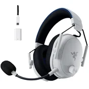Gaming slušalice Razer - BlackShark V3 Pro for PlayStation, bežične, bijele