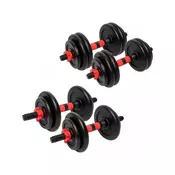 GORILLA SPORTS Set od 2 podesive bucice od livenog gvožda 25 mm (30 kg)