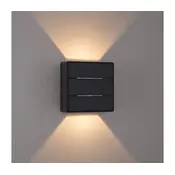 Brilagi - LED spoljašnja zidna svetiljka DOUBLERAY LINE LED/6W/230V crna IP54