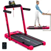 THUNDER Električna pod-biro zložljiva tekalna steza THUNDER® RACE-PINK – 14 km/h, 2 KM, 14 cm nizka zasnova, Bluetooth, nosilnost 130 kg, (5000089639)