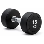 Kubisport Enoročna utež 15 kg, ovalna, črna