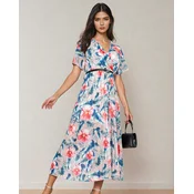 Resti Womens pleated floral midi dress