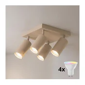 Brilagi - LED RGBW zatemnjiva točkovna svetilka SELE SQUARE 4xGU10/6,5W/230V bež