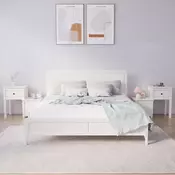 Vidaxl vidaXL Nočne omarice, komplet 2 kosov, bele, 79,5 x 38 x 65,5 cm masiven borov les