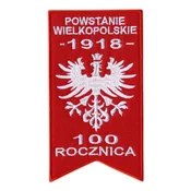shumee Spominski našitek za 100. obletnico Velikopoljske vstaje 1918–2018 – magnetna podlaga – vezen našitek/značka/emblem